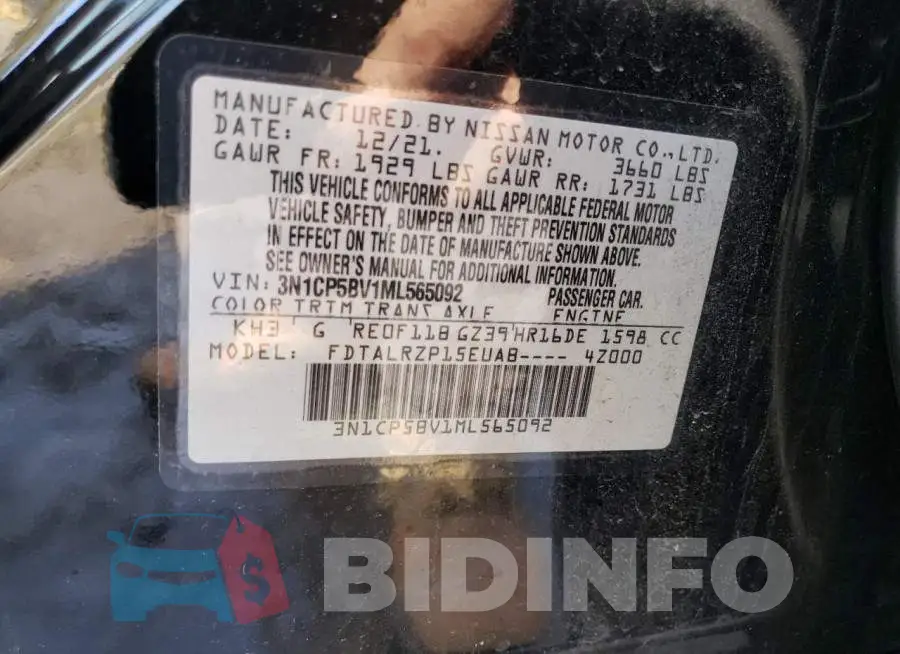 3N1CP5BV1ML565092 Photo# 12