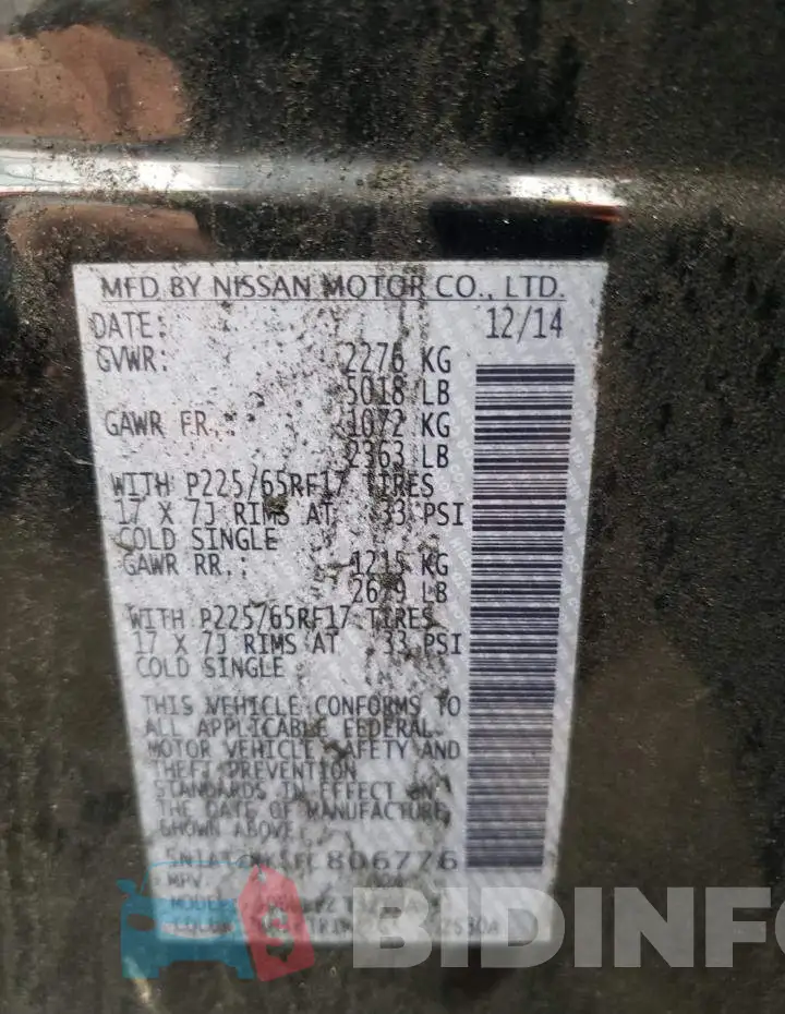 5N1AT2MK5FC806776 Photo# 12