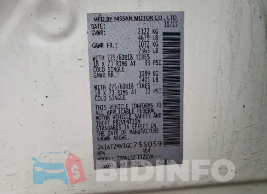 5N1AT2MV1GC755059 Photo# 13