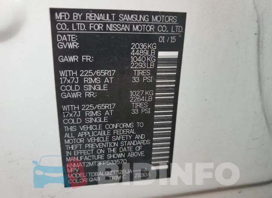 KNMAT2MT3FP533570 Photo# 13
