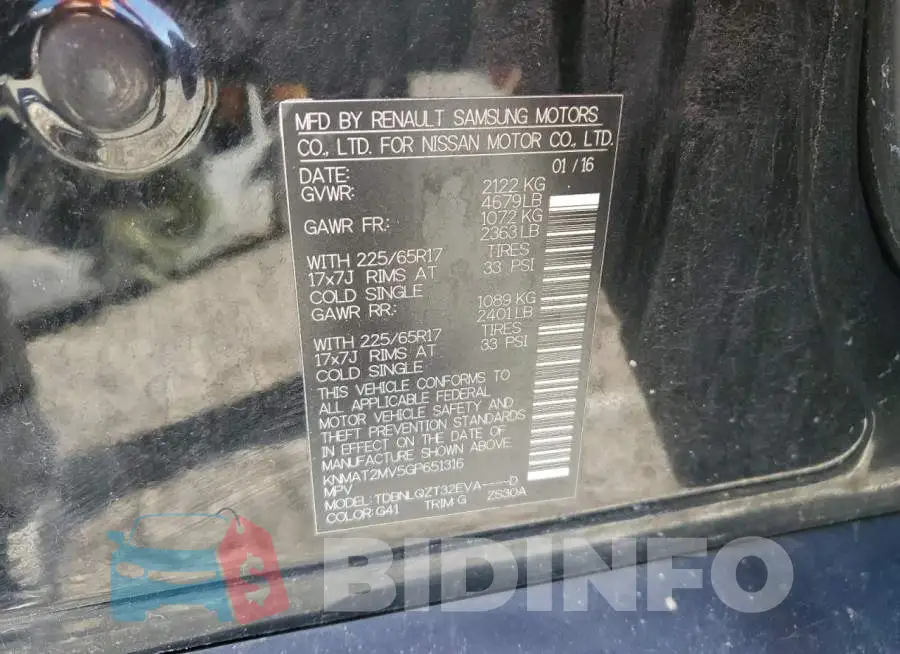 KNMAT2MV5GP651316 Photo# 13