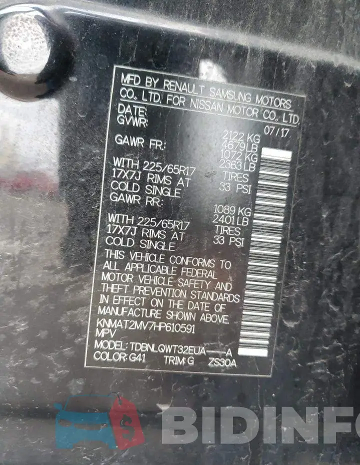 KNMAT2MV7HP610591 Photo# 13