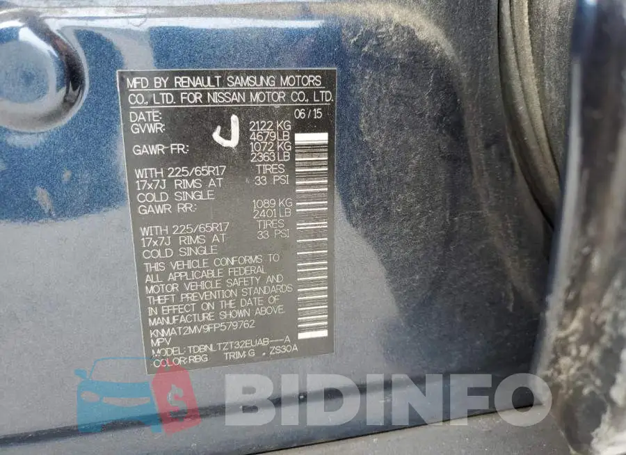KNMAT2MV9FP579762 Photo# 12