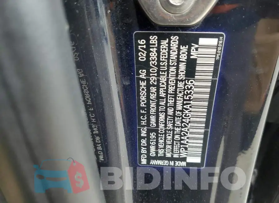 WP1AA2A24GKA15336 Photo# 13