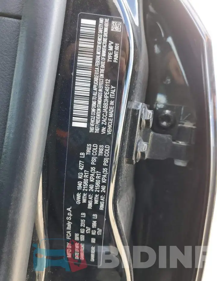ZACCJABB3HPE45112 Photo# 12