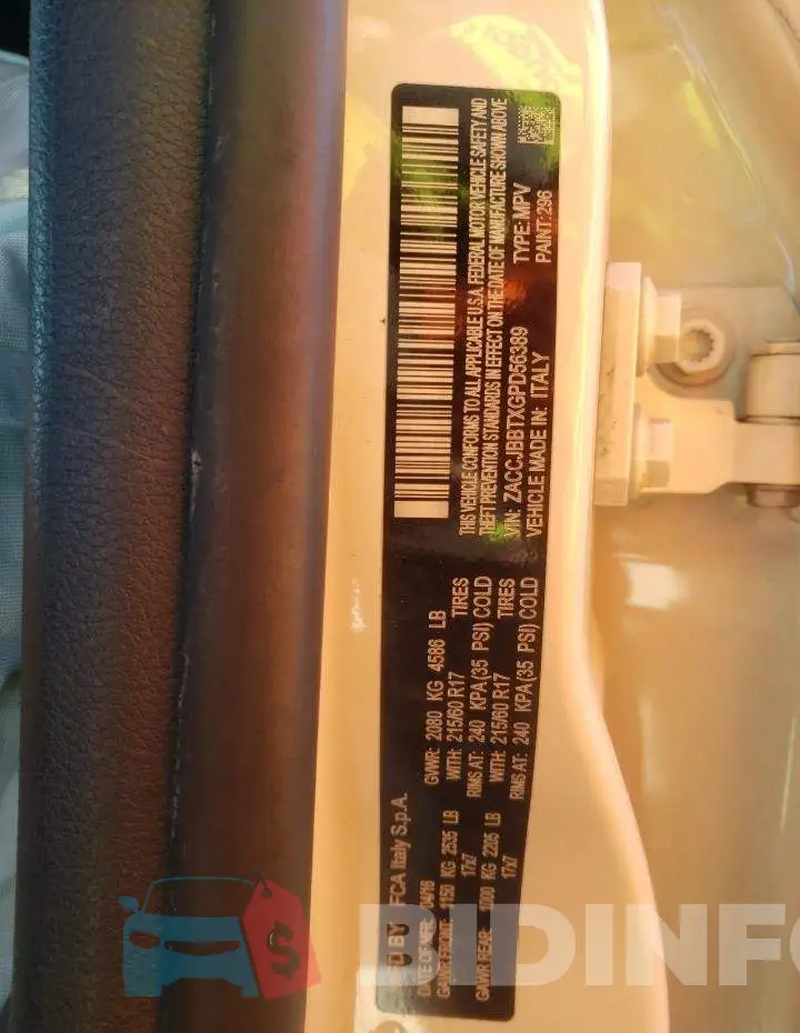 ZACCJBBTXGPD56389 Photo# 13