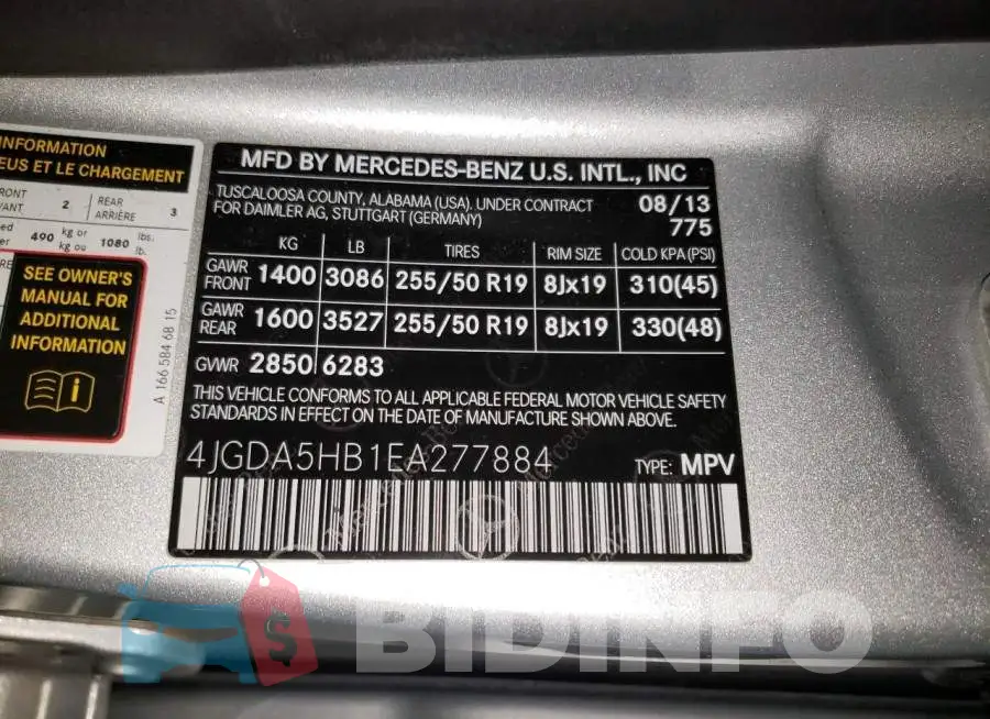 4JGDA5HB1EA277884 Photo# 12