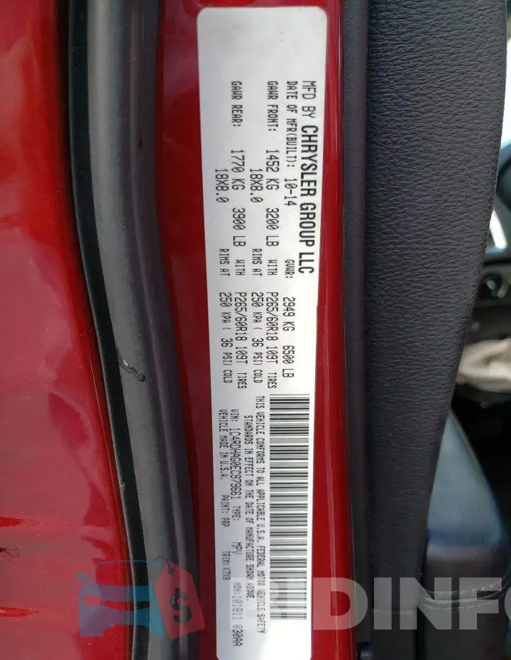1C4RDHAG0EC979661 Photo# 13