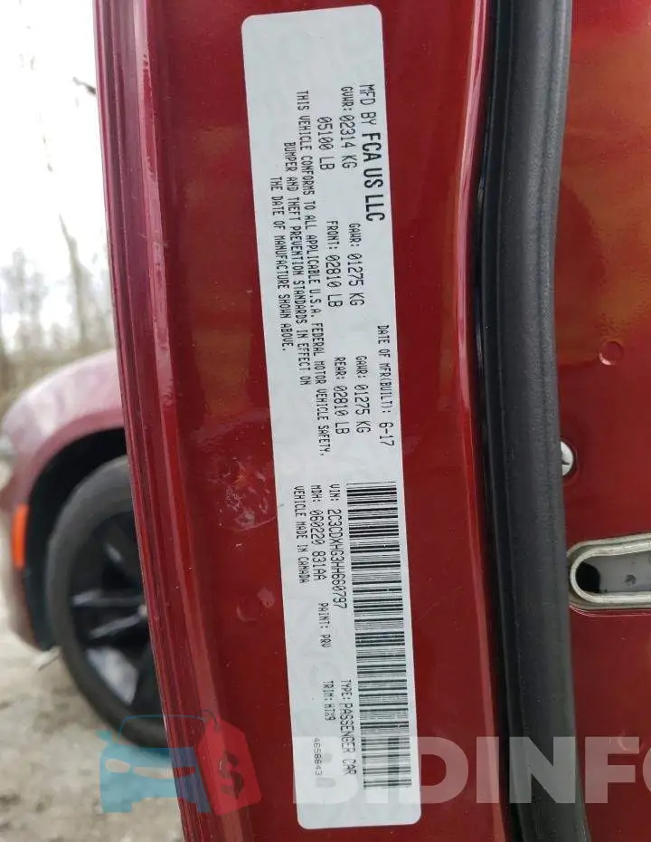 2C3CDXHG3HH660797 Photo# 12
