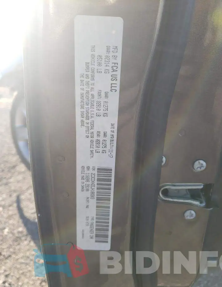 2C3CDXHG5JH188303 Photo# 13