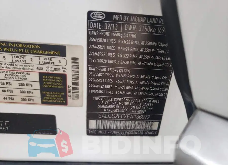 SALGS2EFXEA136972 Photo# 13