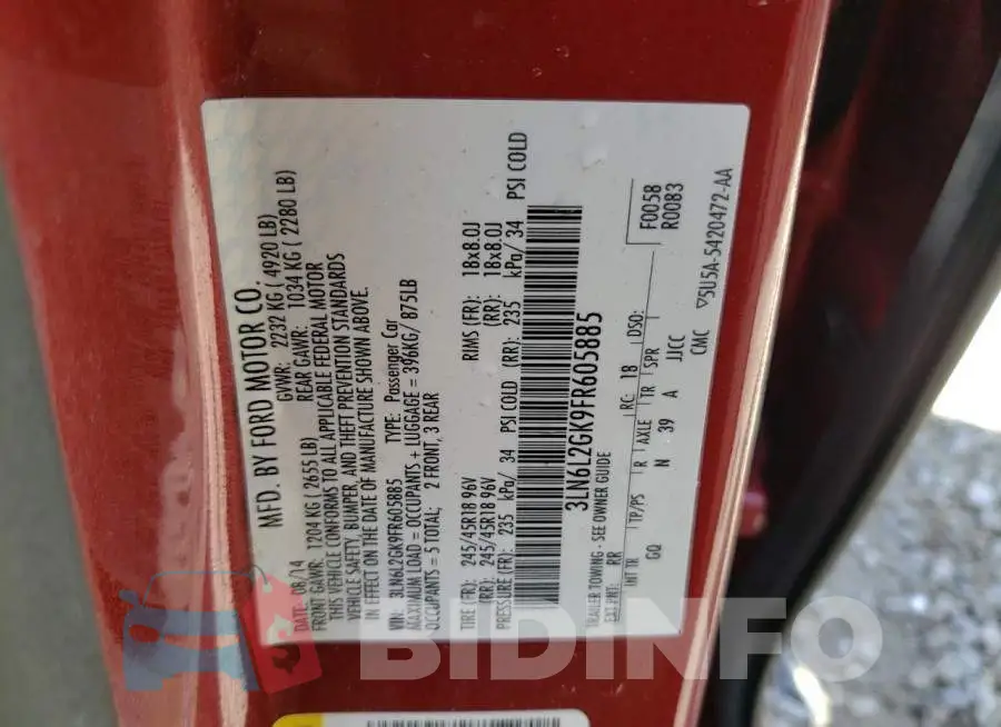 3LN6L2GK9FR605885 Photo# 12