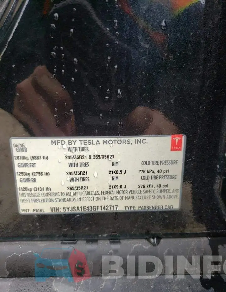 5YJSA1E43GF142717 Photo# 12