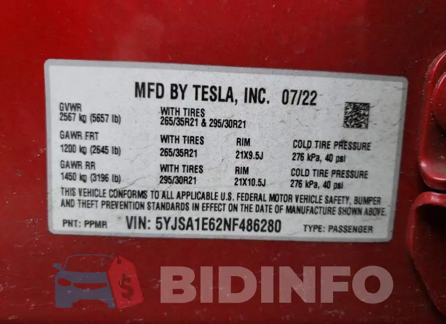 5YJSA1E62NF486280 Photo# 13