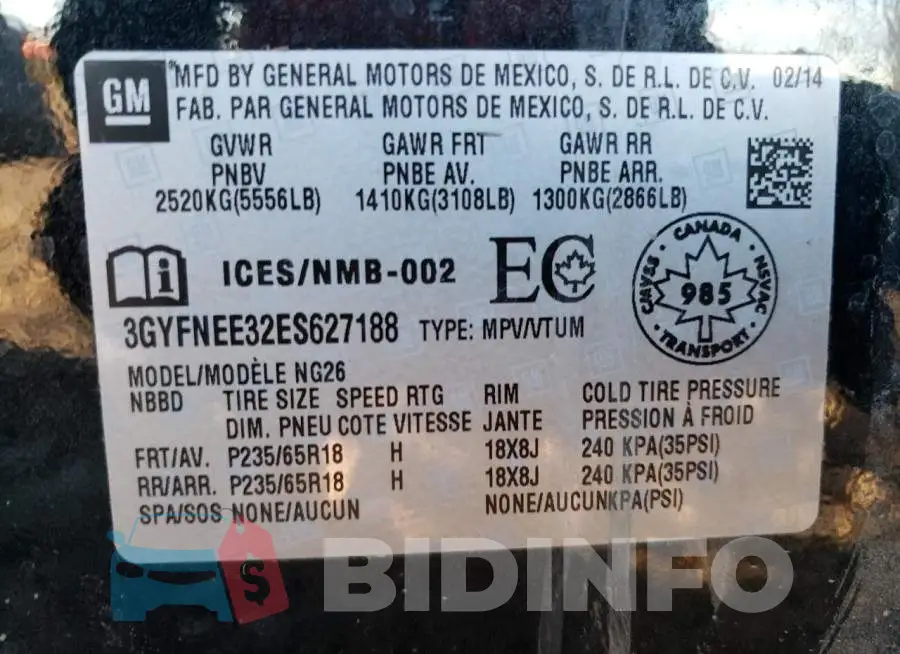 3GYFNEE32ES627188 Photo# 13
