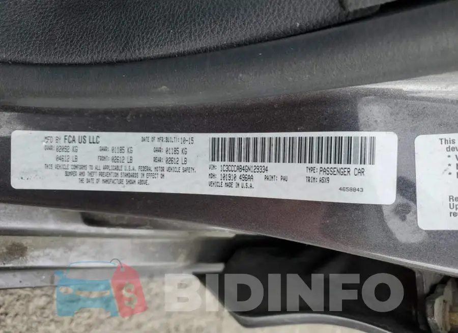 1C3CCCAB4GN129334 Photo# 12