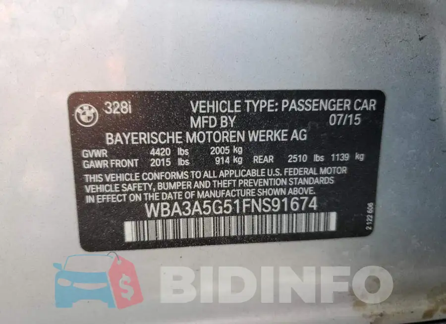 WBA3A5G51FNS91674 Photo# 12