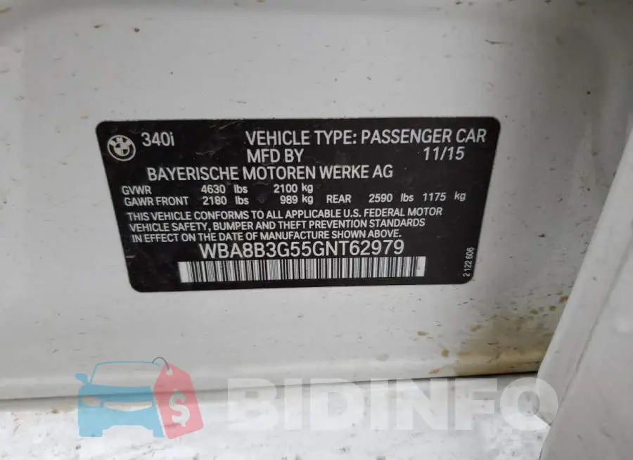 WBA8B3G55GNT62979 Photo# 12