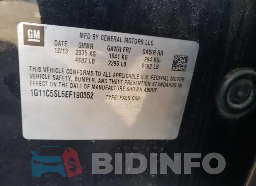 1G11C5SL6EF190352 Photo# 12