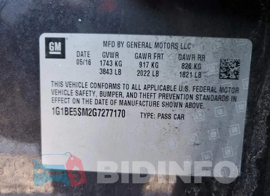1G1BE5SM2G7277170 Photo# 12