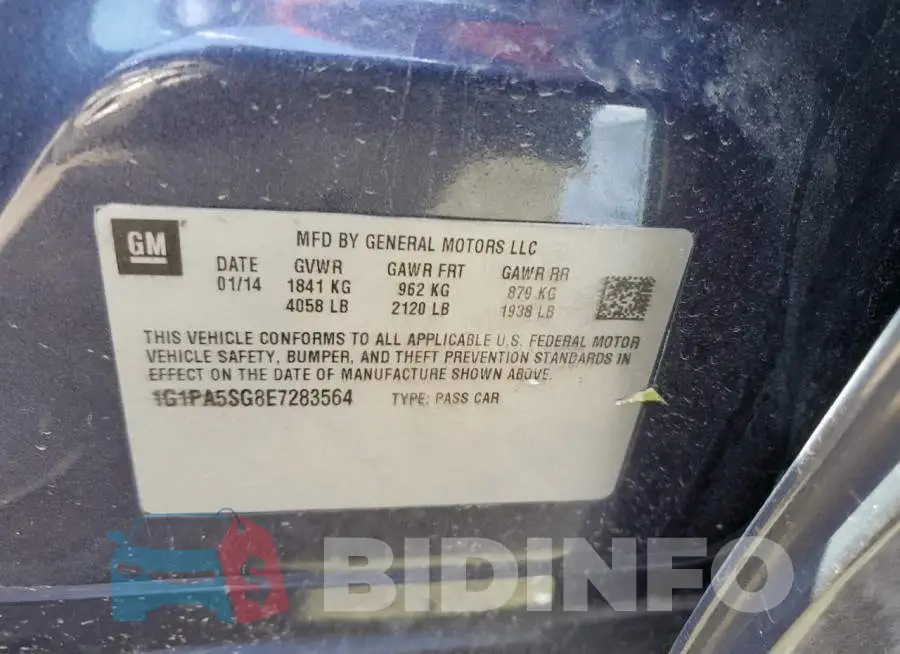 1G1PA5SG8E7283564 Photo# 12