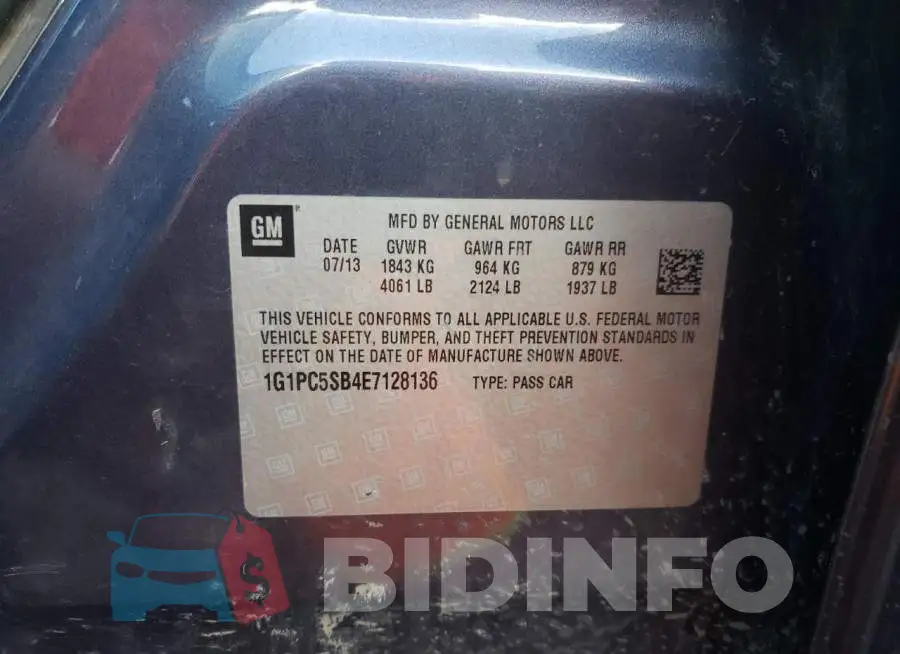 1G1PC5SB4E7128136 Photo# 13