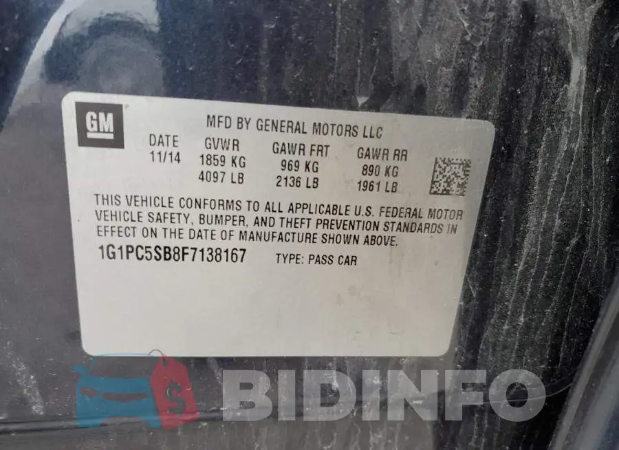 1G1PC5SB8F7138167 Photo# 12
