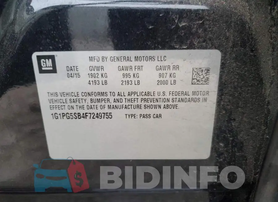 1G1PG5SB4F7249755 Photo# 13