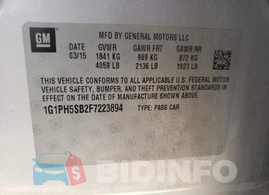 1G1PH5SB2F7223894 Photo# 12