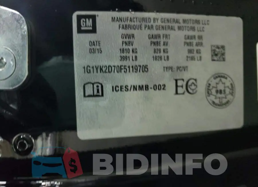 1G1YK2D70F5119705 Photo# 12