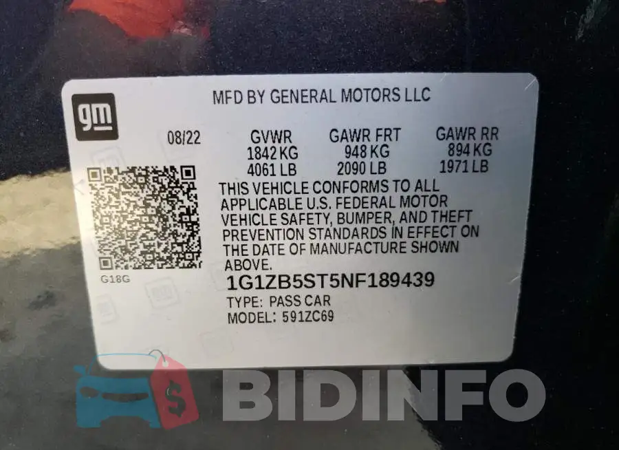1G1ZB5ST5NF189439 Photo# 12