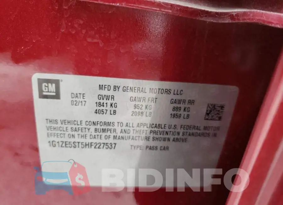 1G1ZE5ST5HF227537 Photo# 12