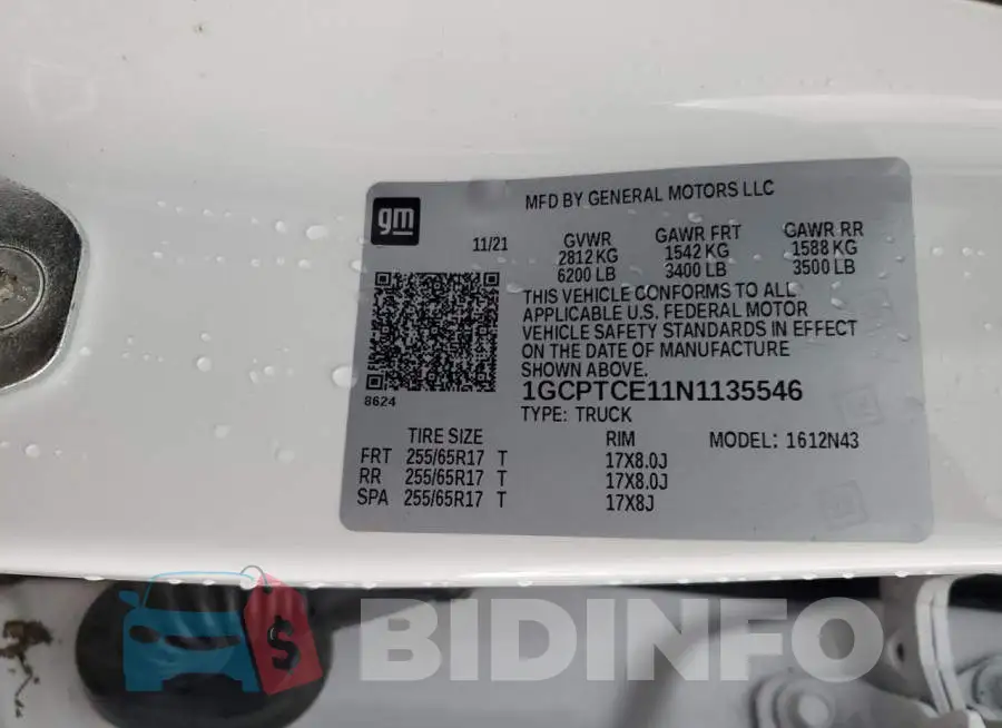 1GCPTCE11N1135546 Photo# 12
