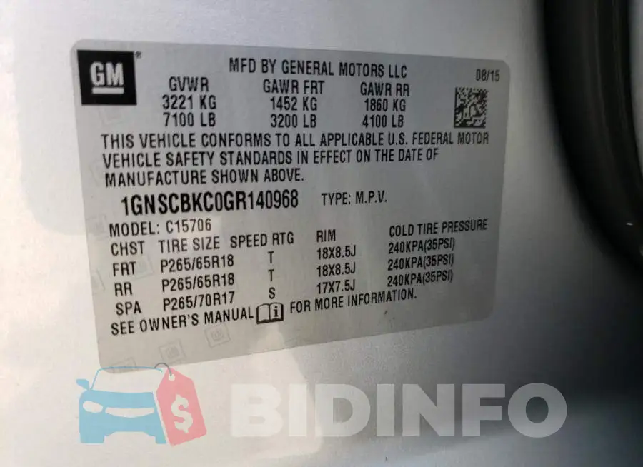 1GNSCBKC0GR140968 Photo# 13