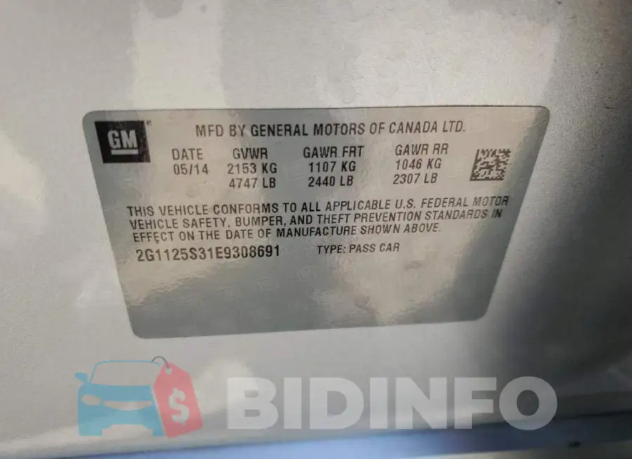 2G1125S31E9308691 Photo# 10