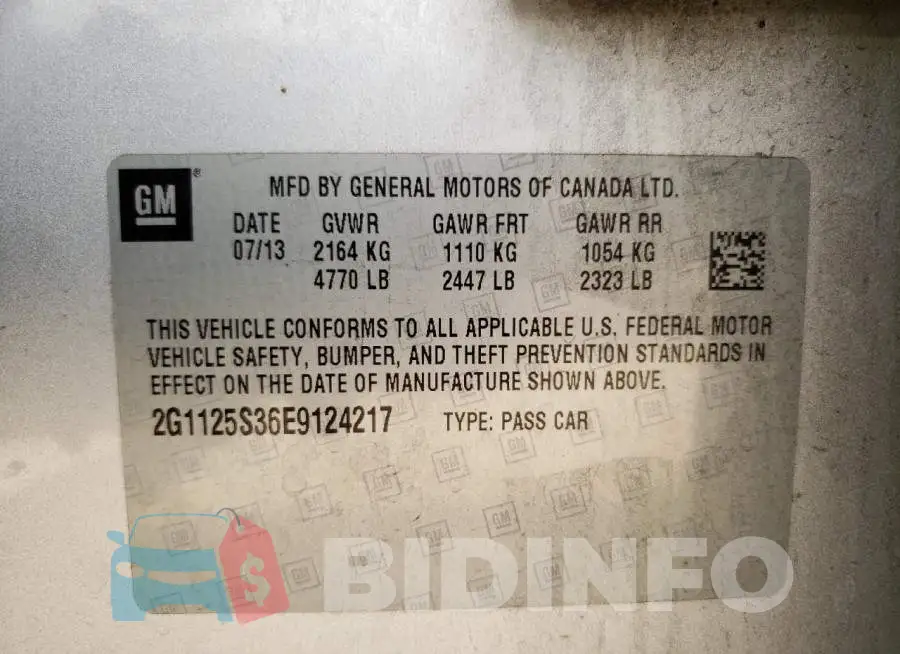 2G1125S36E9124217 Photo# 12