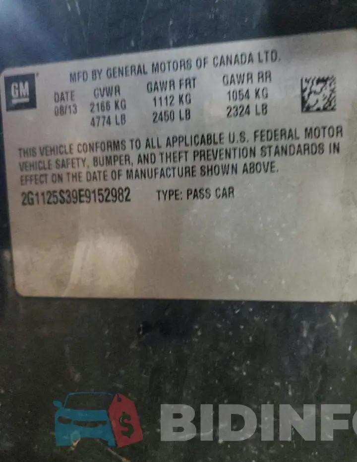 2G1125S39E9152982 Photo# 13