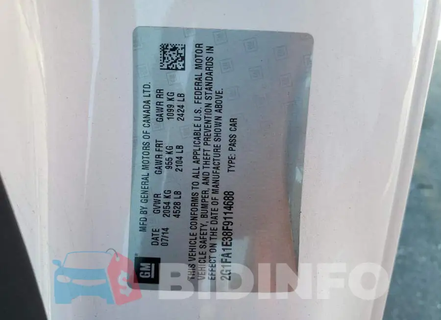 2G1FA1E38F9114688 Photo# 12