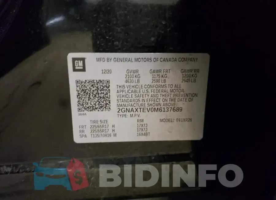 2GNAXTEV0M6137689 Photo# 13