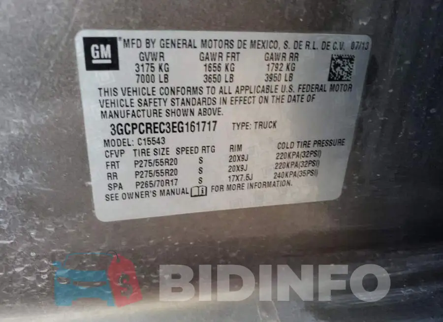 3GCPCREC3EG161717 Photo# 13
