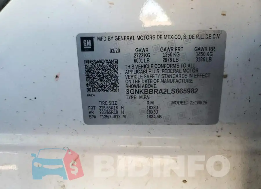 3GNKBBRA2LS665982 Photo# 12