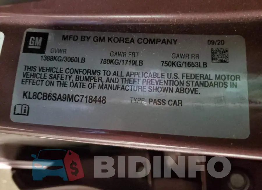 KL8CB6SA9MC718448 Photo# 13