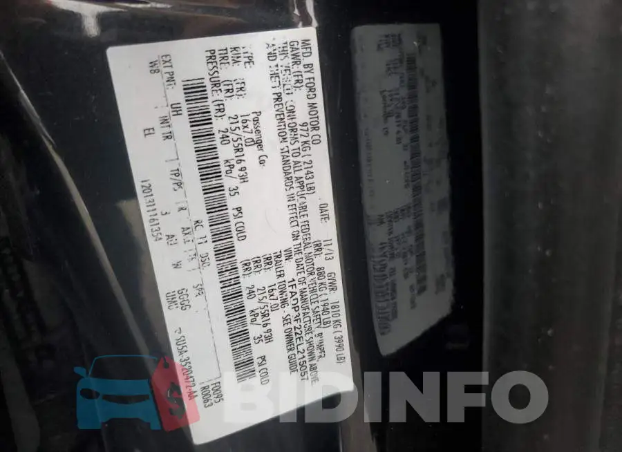 1FADP3F22EL215057 Photo# 12