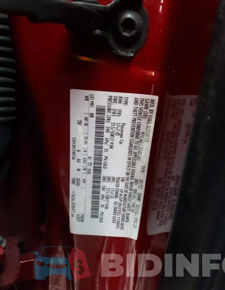 1FADP3N2XEL118853 Photo# 12