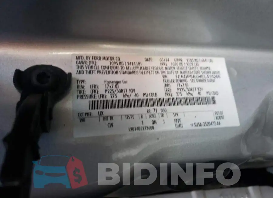 1FADP5AU4EL515266 Photo# 13