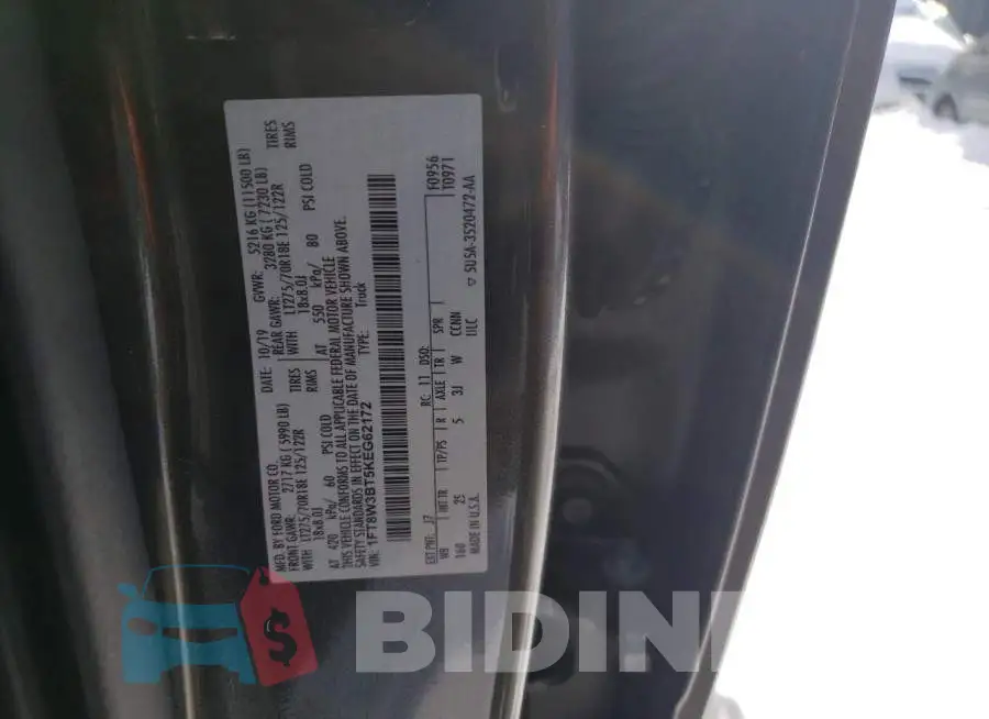 1FT8W3BT5KEG62172 Photo# 12