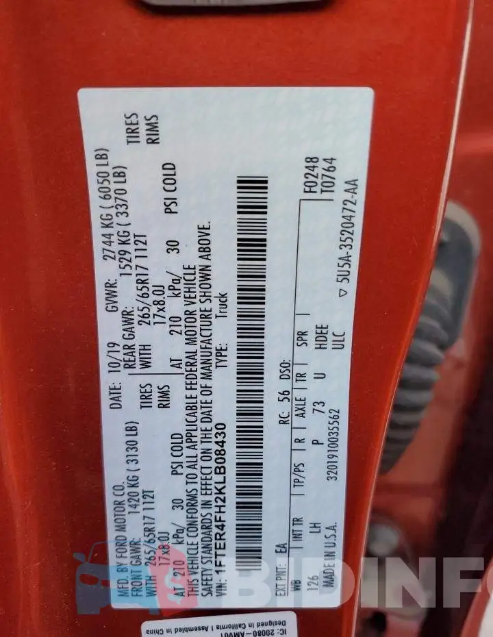 1FTER4FH2KLB08430 Photo# 12