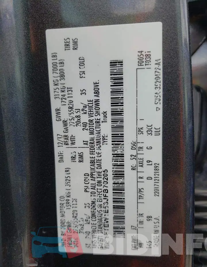 1FTEW1E53JFB70205 Photo# 12