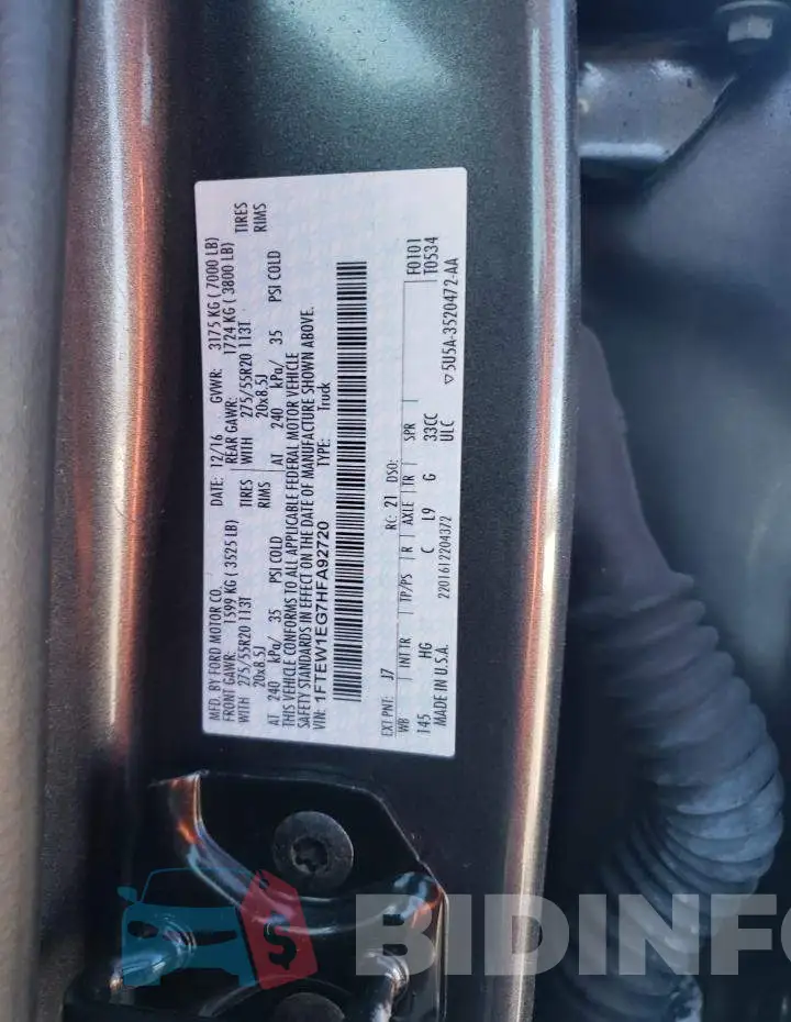 1FTEW1EG7HFA92720 Photo# 12