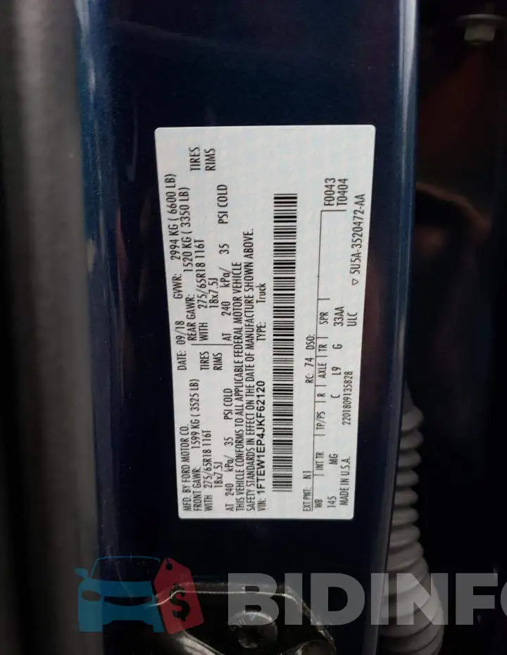 1FTEW1EP4JKF62120 Photo# 12